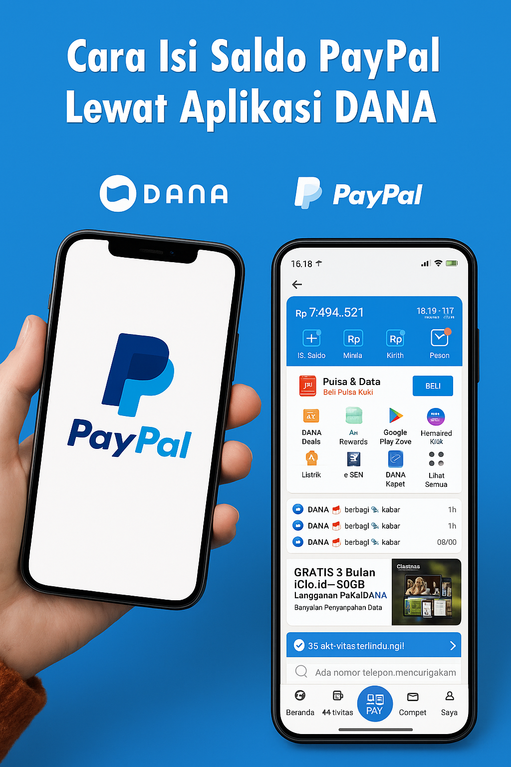 Cara Top Up Saldo PayPal via DANA Terbaru 2025